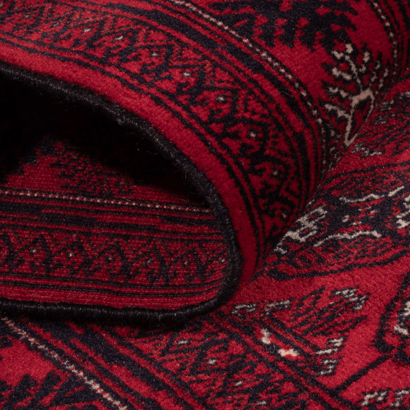 Løber Afghansk tæppe - Bukhara - 397 x 86 cm - rød