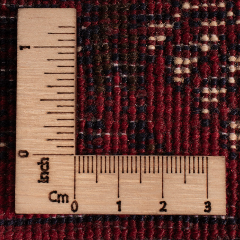 Afghansk tæppe - 119 x 77 cm - mørkerød