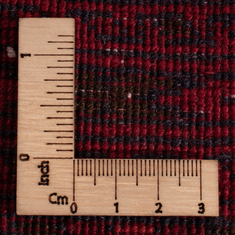 Afghansk tæppe - 118 x 57 cm - mørkerød