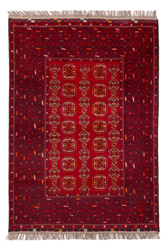 Afghansk tæppe - Bukhara - 147 x 104 cm - rød