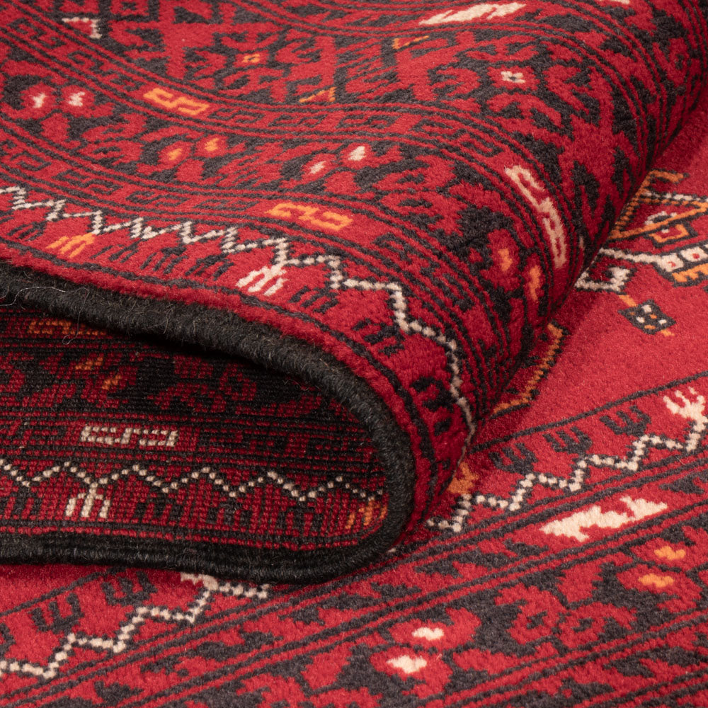 Afghansk tæppe - Bukhara - 147 x 104 cm - rød