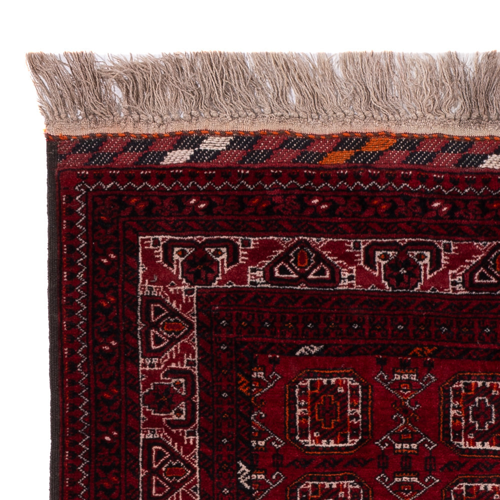 Afghansk tæppe - Bukhara - 140 x 102 cm - mørkerød