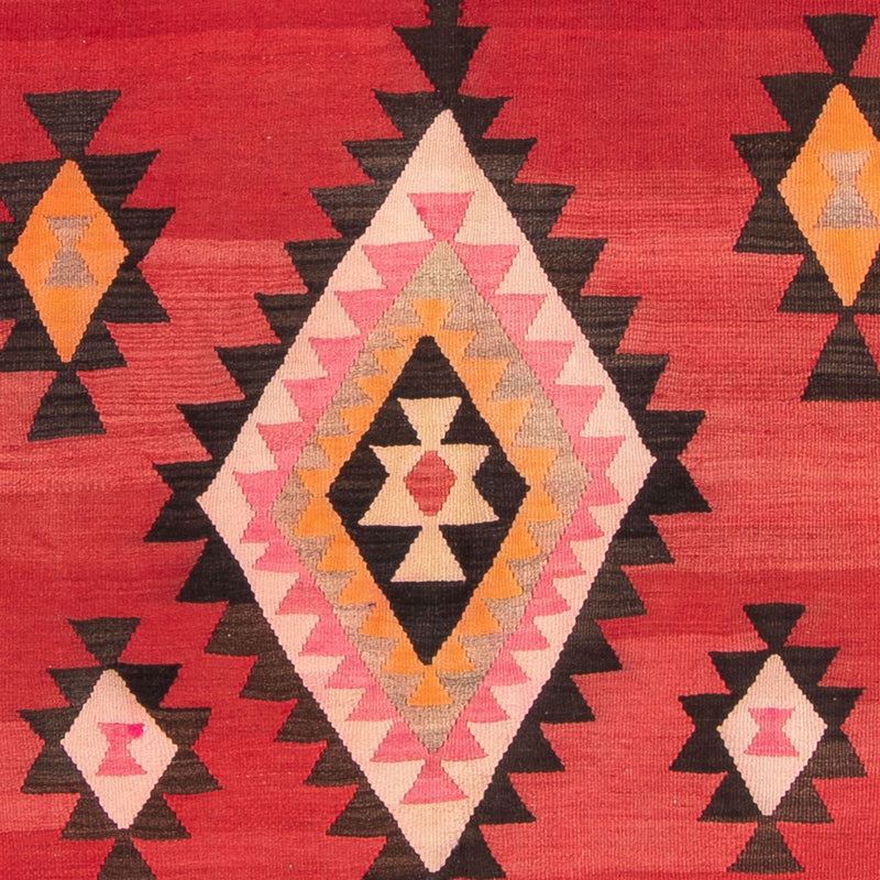Løber Kelim-tæppe - gammelt - 387 x 160 cm - flerfarvet