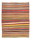 Kelim-tæppe - gammelt - 215 x 172 cm - flerfarvet