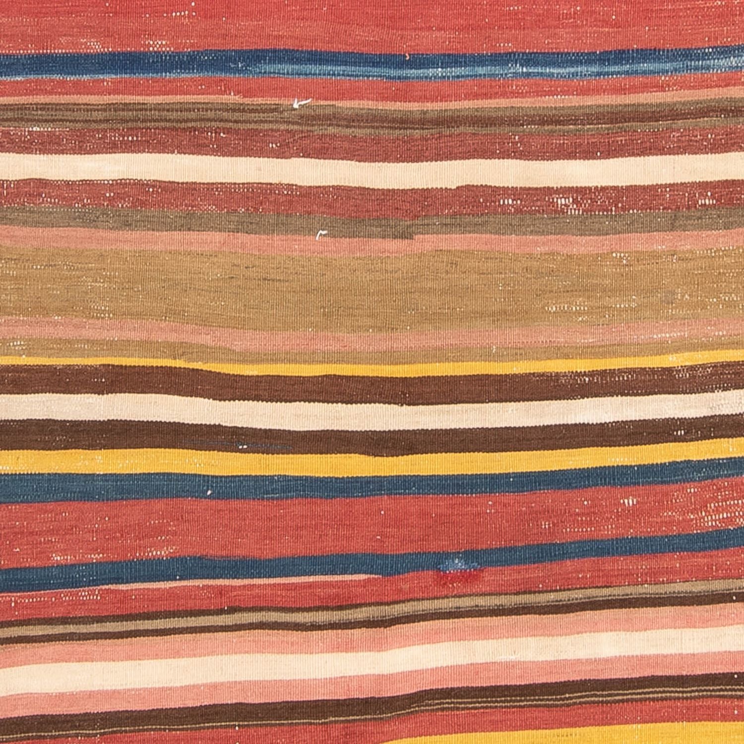 Kelim-tæppe - gammelt - 215 x 172 cm - flerfarvet