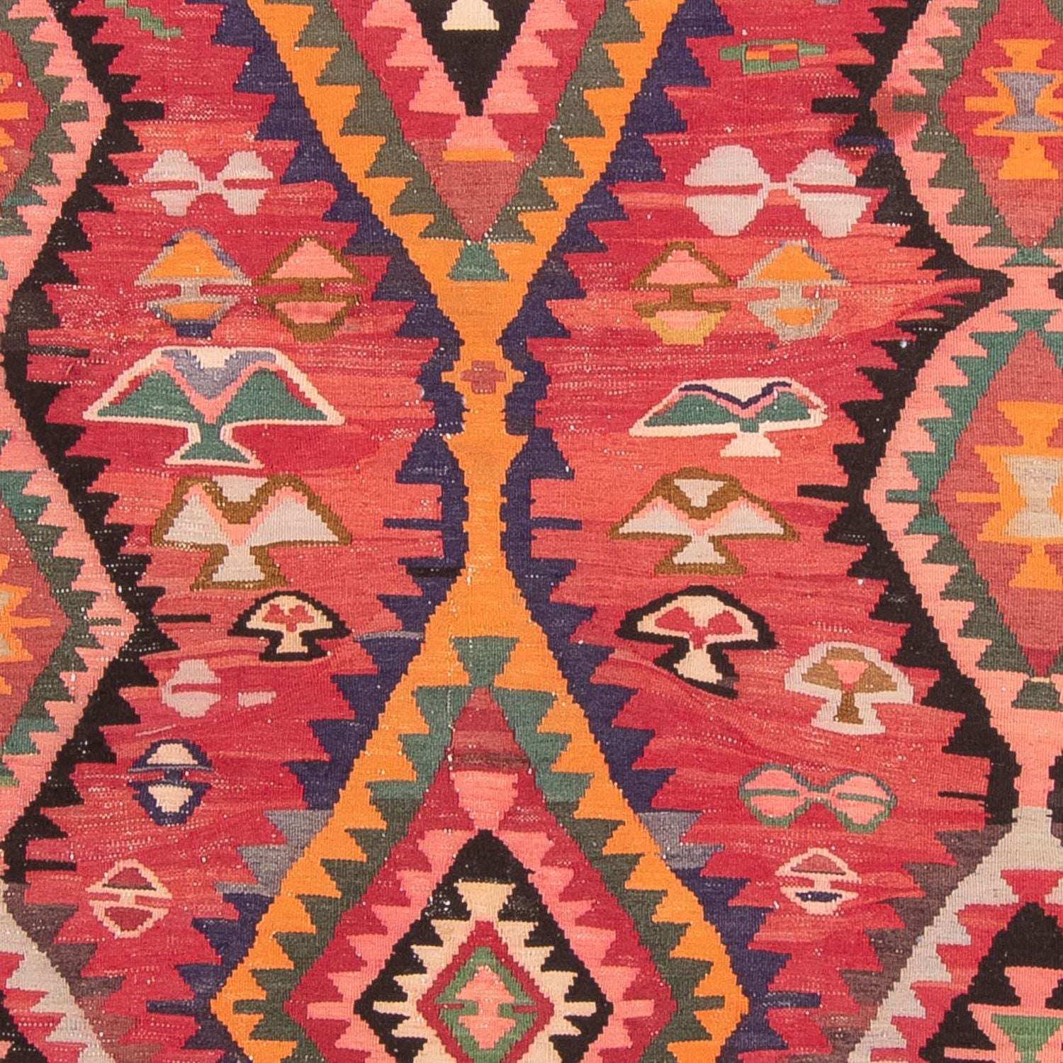 Løber Kelim-tæppe - gammelt - 310 x 165 cm - flerfarvet
