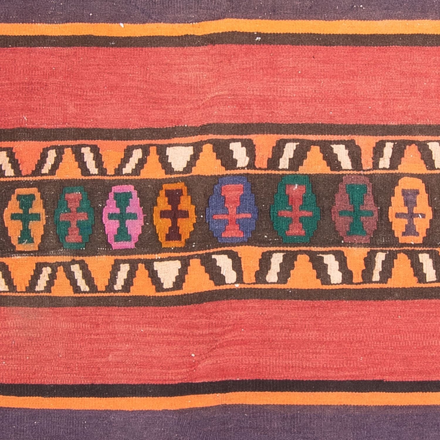 Løber Kelim-tæppe - gammelt - 310 x 144 cm - flerfarvet