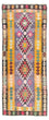Løber Kelim-tæppe - gammelt - 360 x 147 cm - flerfarvet