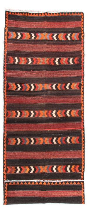 Løber Kelim-tæppe - gammelt - 433 x 160 cm - flerfarvet