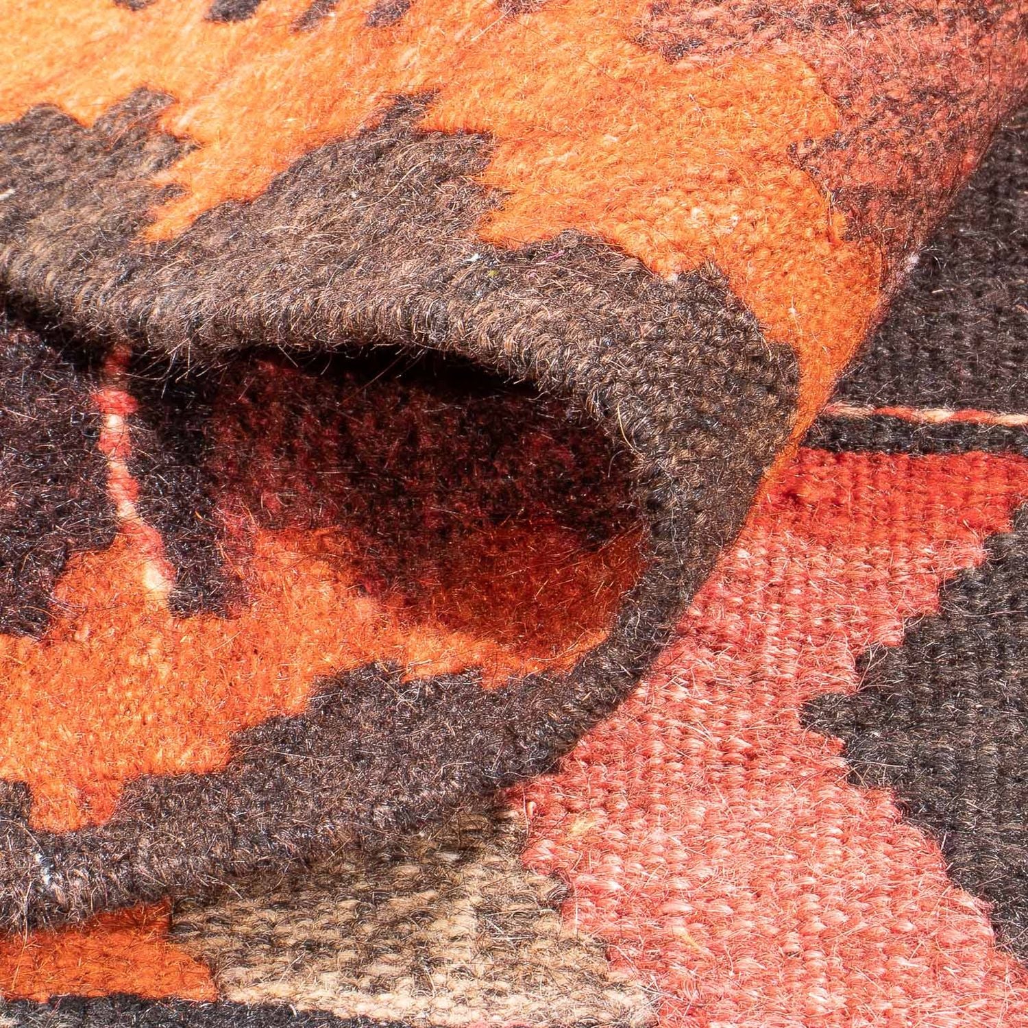 Løber Kelim-tæppe - gammelt - 433 x 160 cm - flerfarvet
