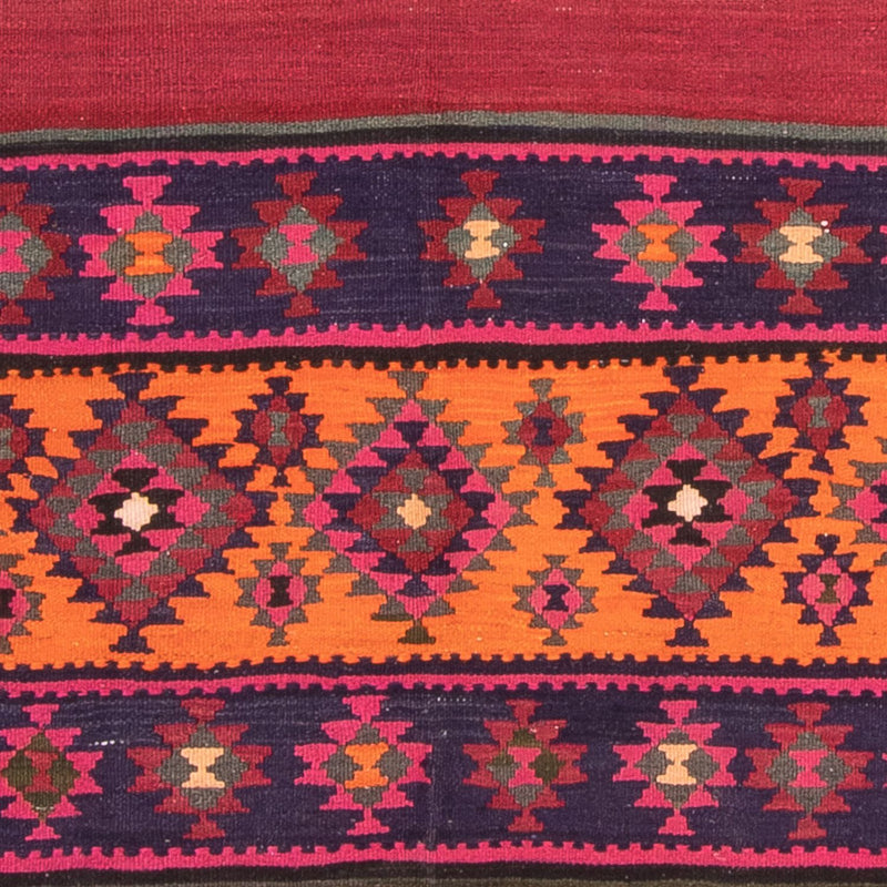 Løber Kelim-tæppe - gammelt - 395 x 160 cm - flerfarvet