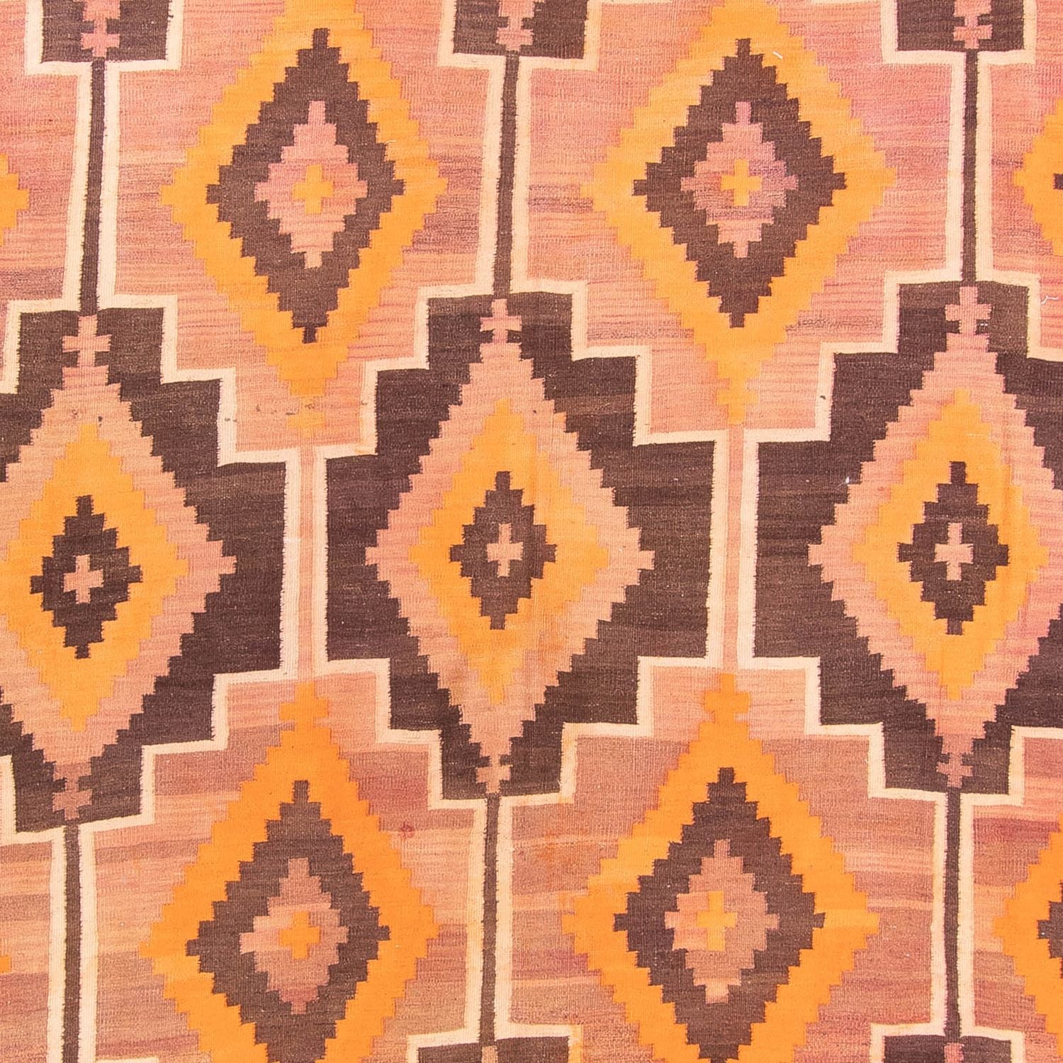 Kelim-tæppe - gammelt - 460 x 280 cm - flerfarvet