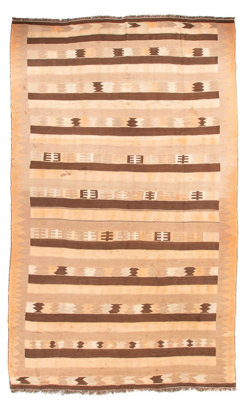 Kelim-tæppe - gammelt - 430 x 245 cm - flerfarvet