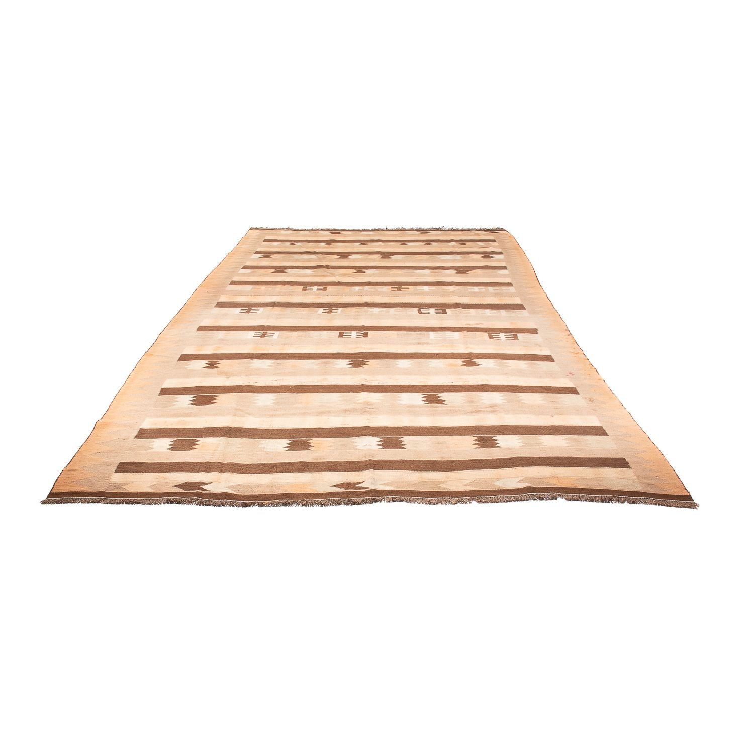 Kelim-tæppe - gammelt - 430 x 245 cm - flerfarvet