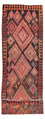 Løber Kelim-tæppe - gammelt - 460 x 143 cm - flerfarvet