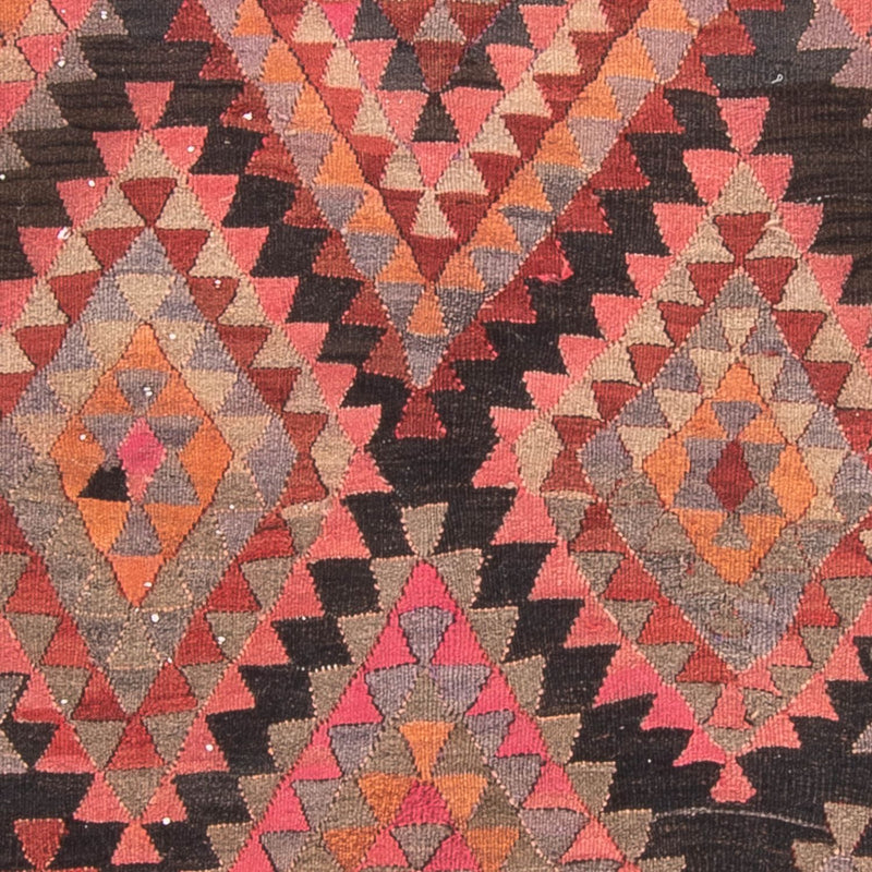 Løber Kelim-tæppe - gammelt - 460 x 143 cm - flerfarvet