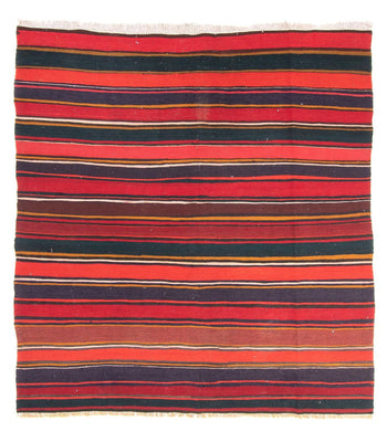 Kelim-tæppe - gammelt firkantet  - 215 x 190 cm - flerfarvet