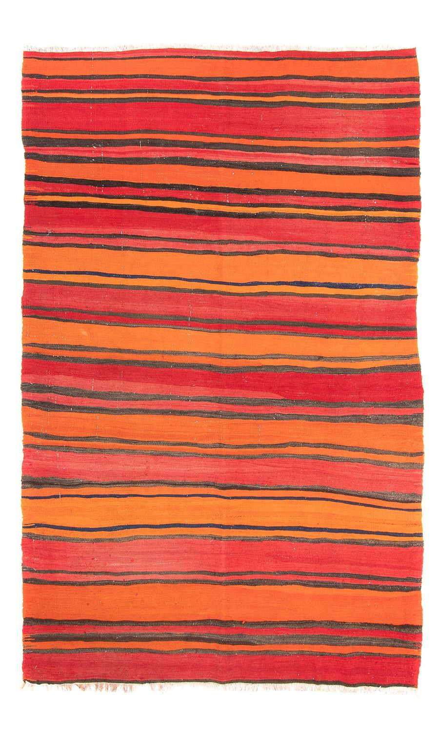 Kelim-tæppe - gammelt - 240 x 142 cm - flerfarvet