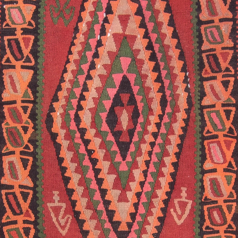 Løber Kelim-tæppe - gammelt - 355 x 150 cm - flerfarvet