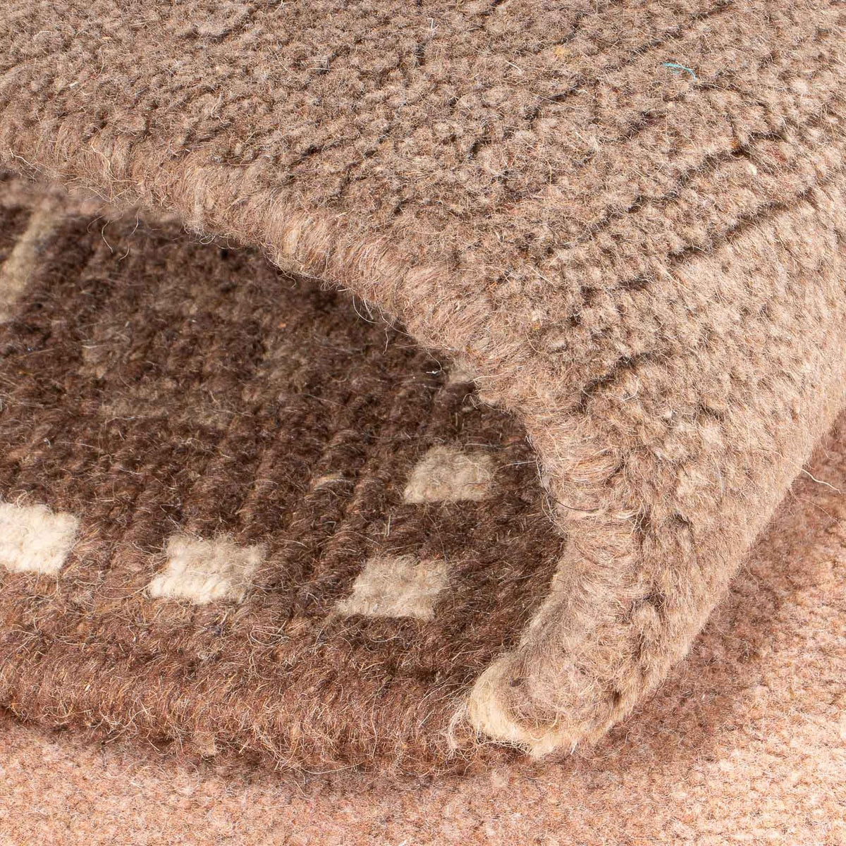 Nepal Tæppe - 148 x 83 cm - lys brun