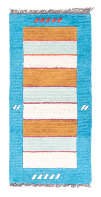 Nepal Tæppe - 140 x 70 cm - turkis