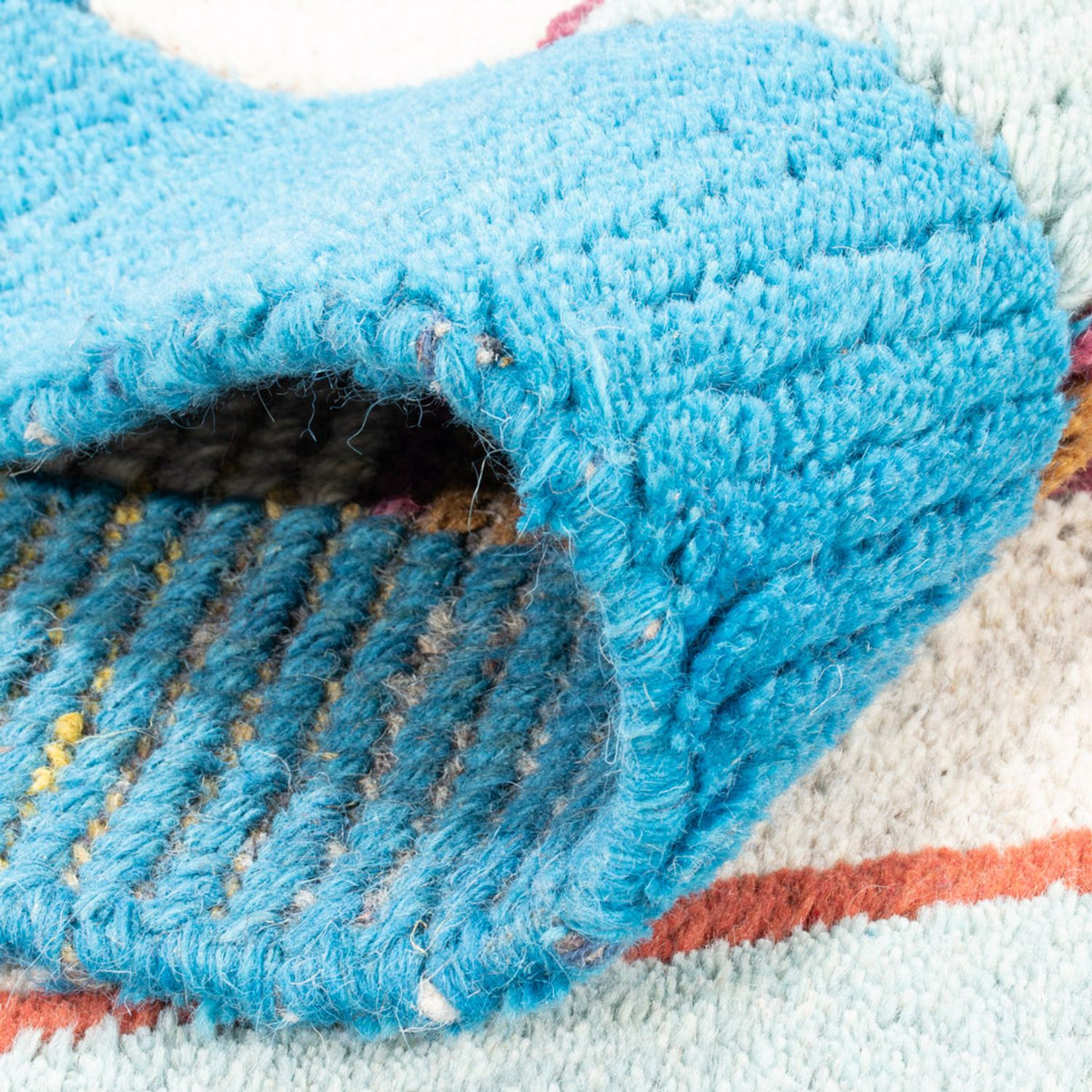 Nepal Tæppe - 140 x 70 cm - turkis