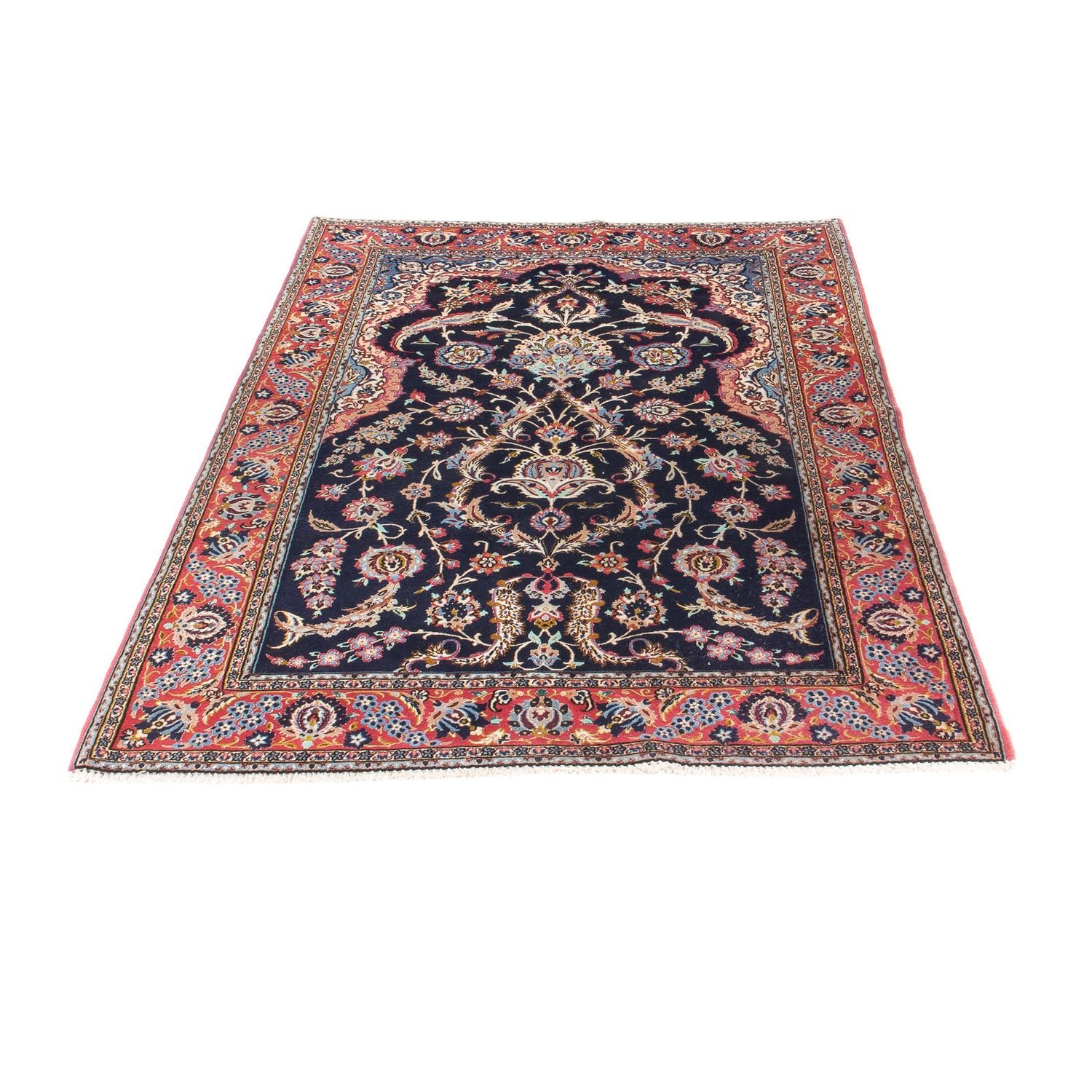 Persisk tæppe - Isfahan - Premium - 170 x 110 cm - mørkeblå