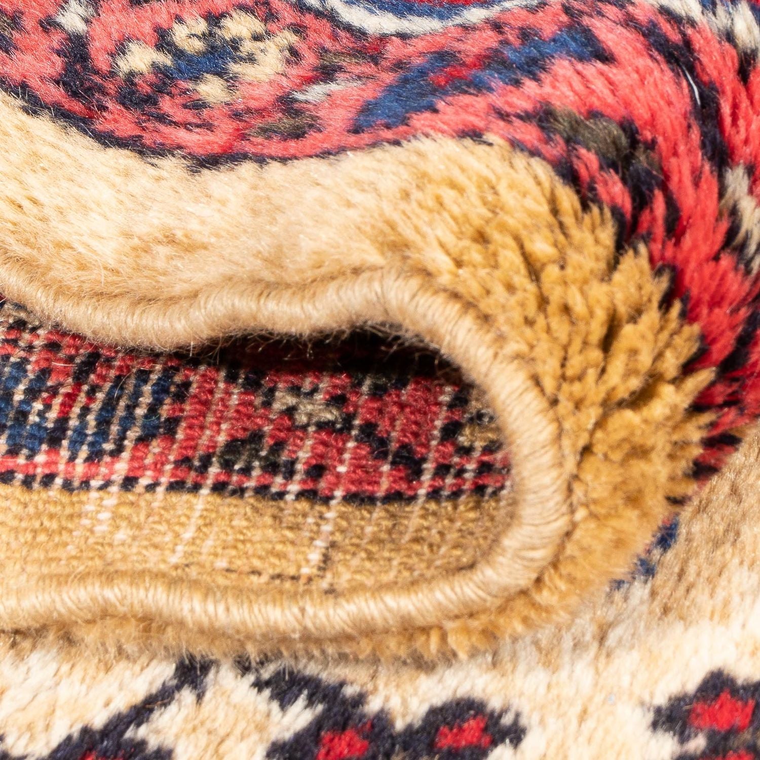 Persisk tæppe - Nomadisk firkantet  - 147 x 131 cm - beige