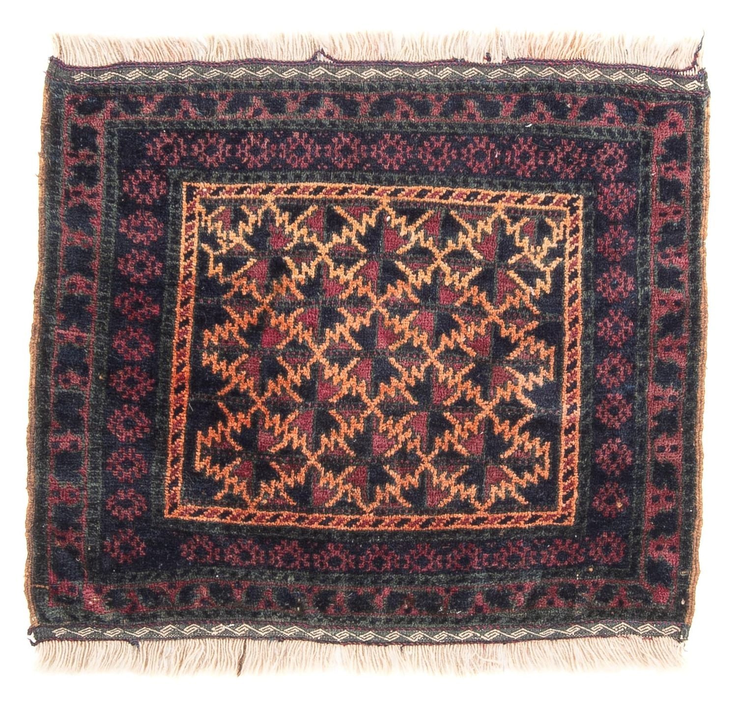 Baluch-tæppe firkantet  - 70 x 60 cm - flerfarvet