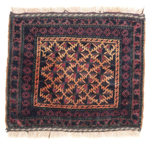 Baluch-tæppe firkantet  - 70 x 60 cm - flerfarvet