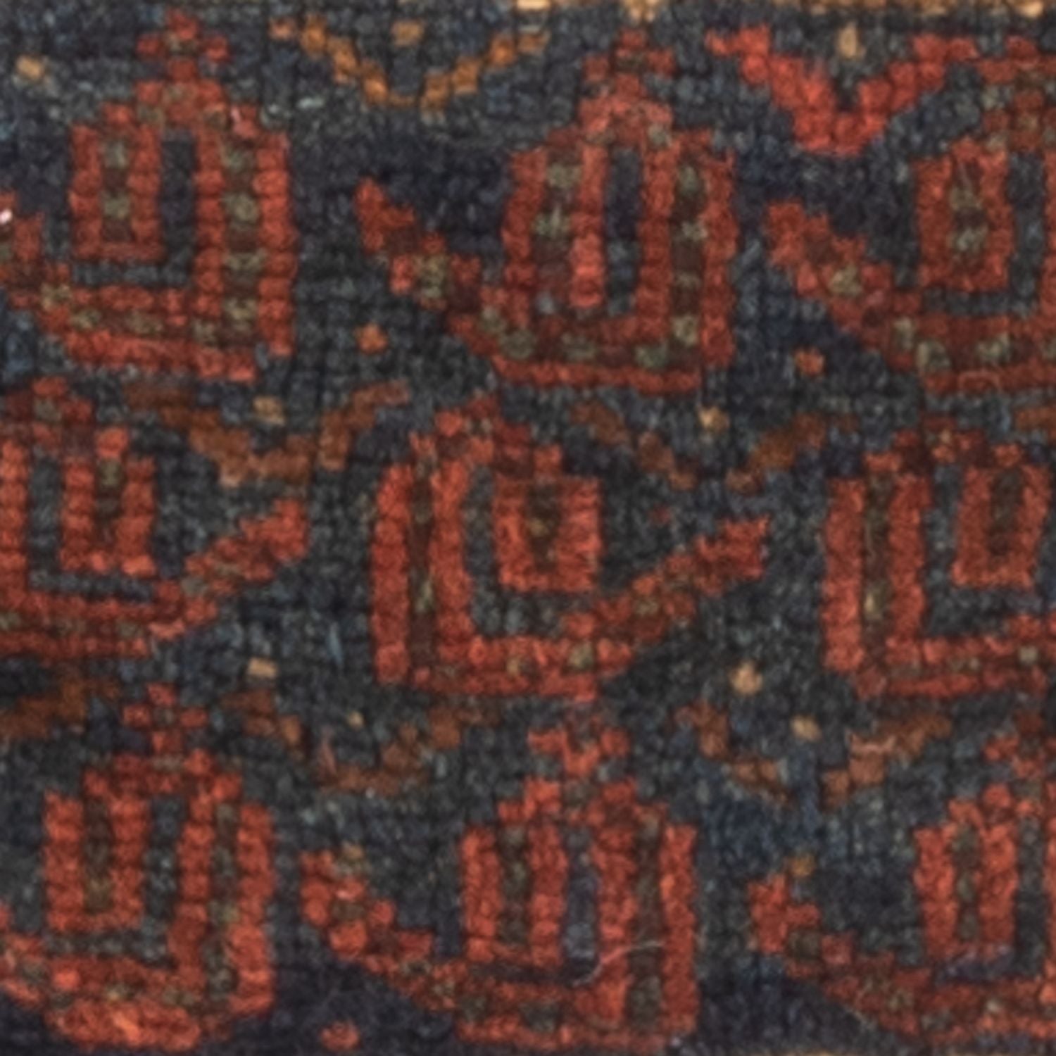 Afghansk tæppe firkantet  - 32 x 20 cm - flerfarvet