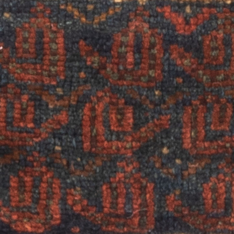 Afghansk tæppe firkantet  - 32 x 20 cm - flerfarvet