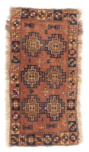 Baluch-tæppe - 105 x 60 cm - brun