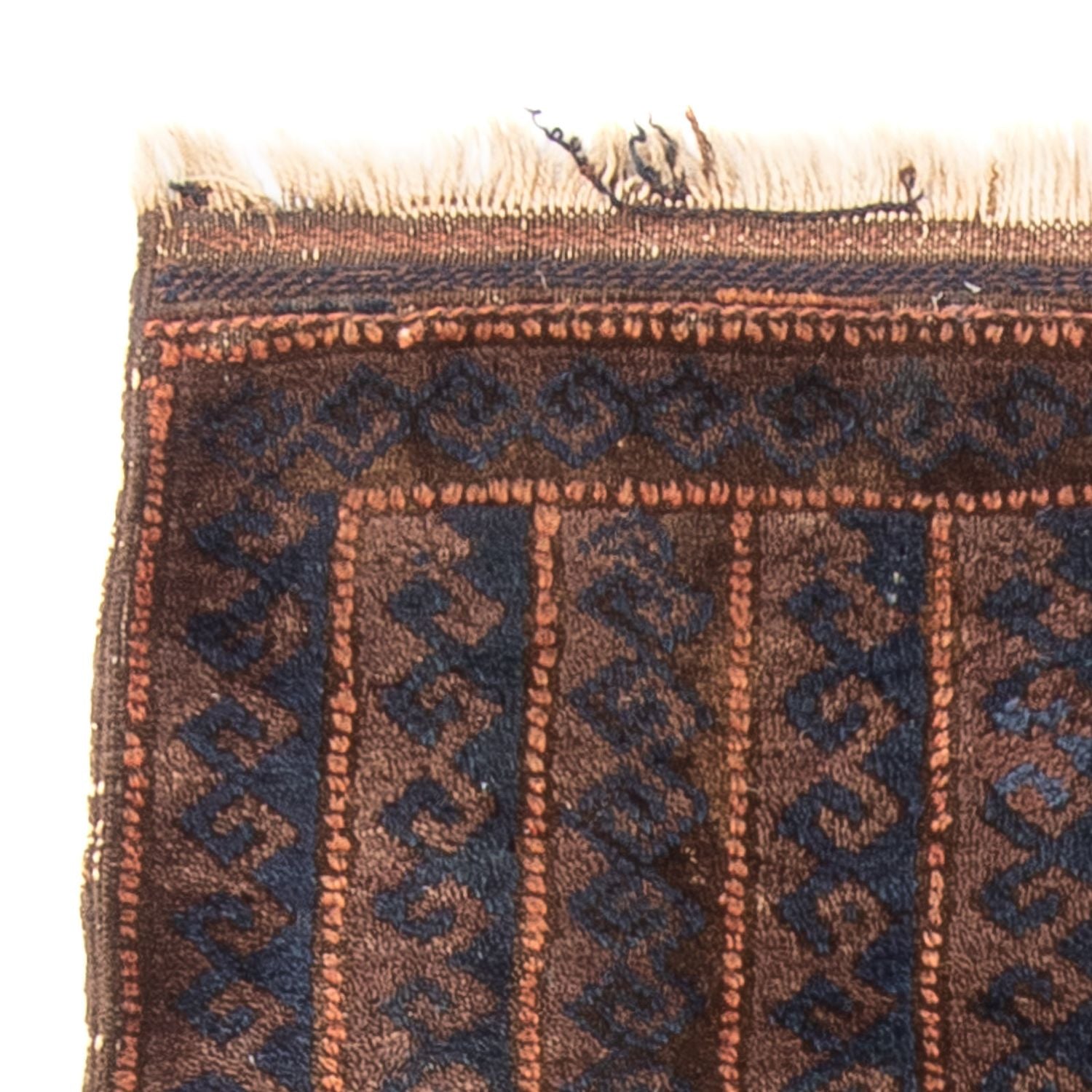 Afghansk tæppe - 100 x 61 cm - brun