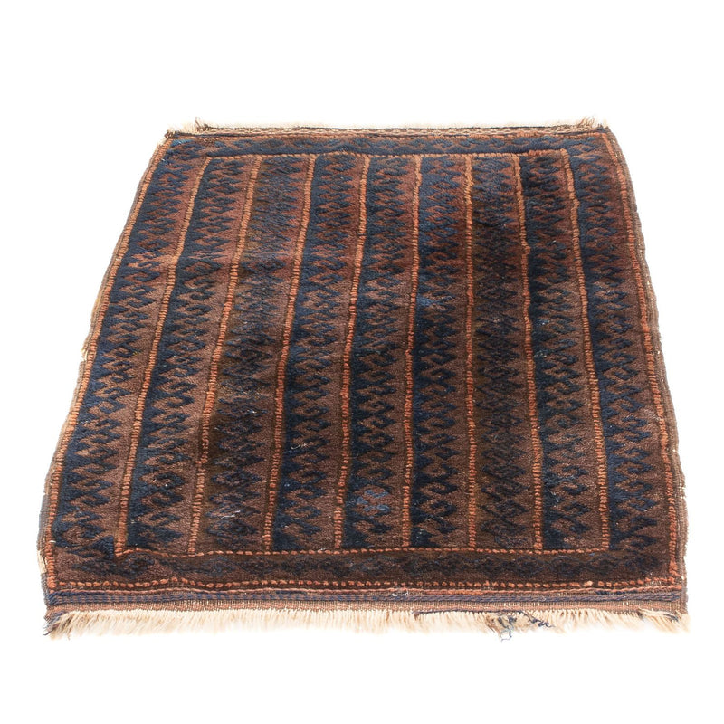 Afghansk tæppe - 100 x 61 cm - brun