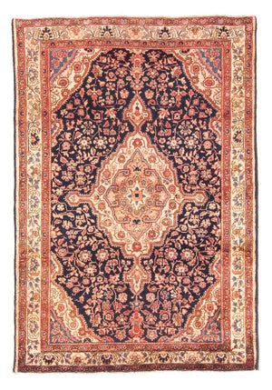 Persisk tæppe - Nomadisk - 146 x 103 cm - mørkeblå