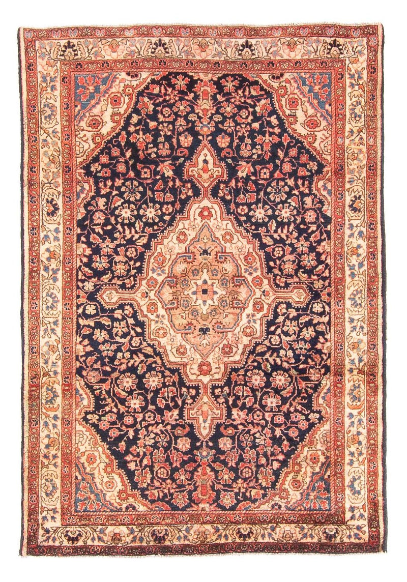 Persisk tæppe - Nomadisk - 146 x 103 cm - mørkeblå