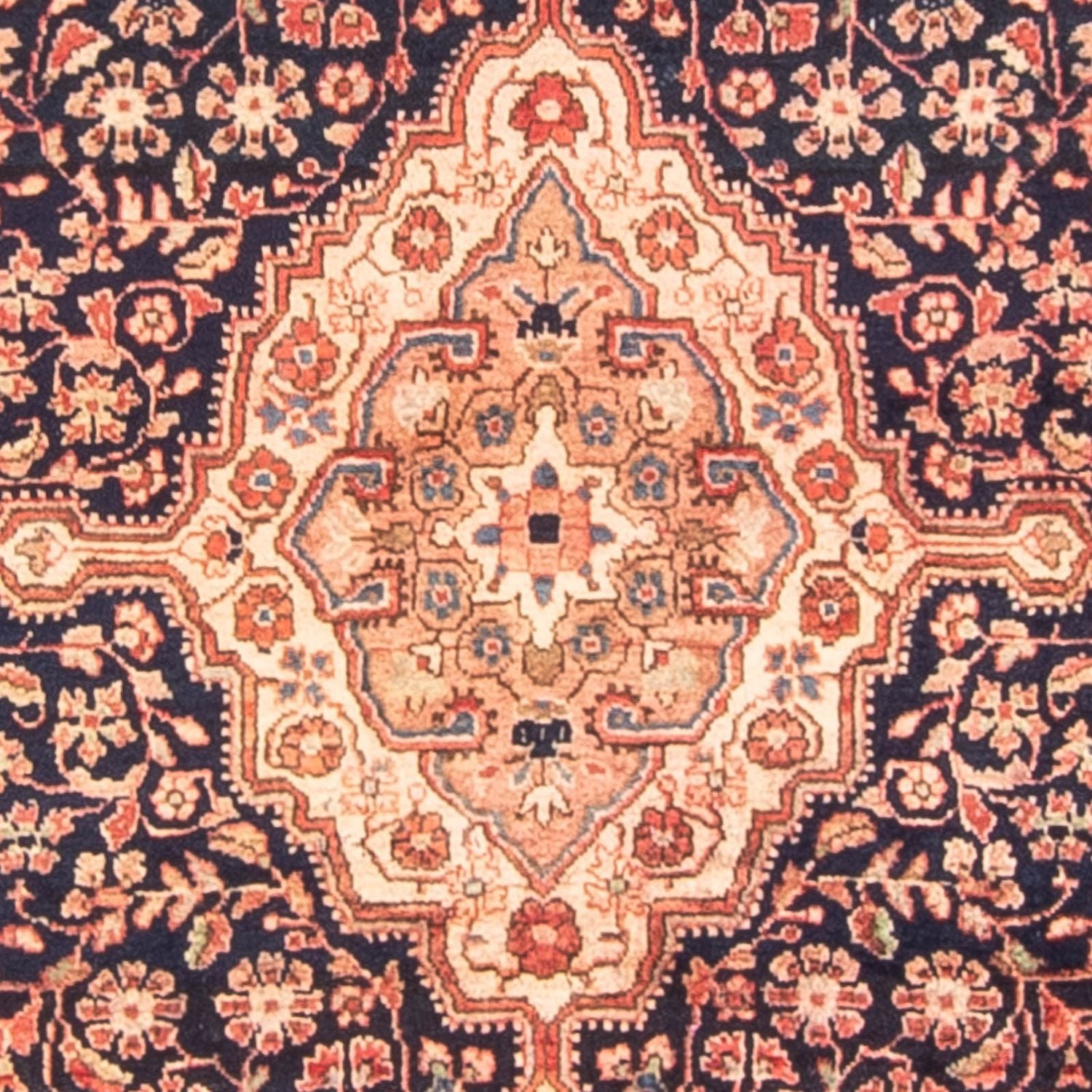Persisk tæppe - Nomadisk - 146 x 103 cm - mørkeblå