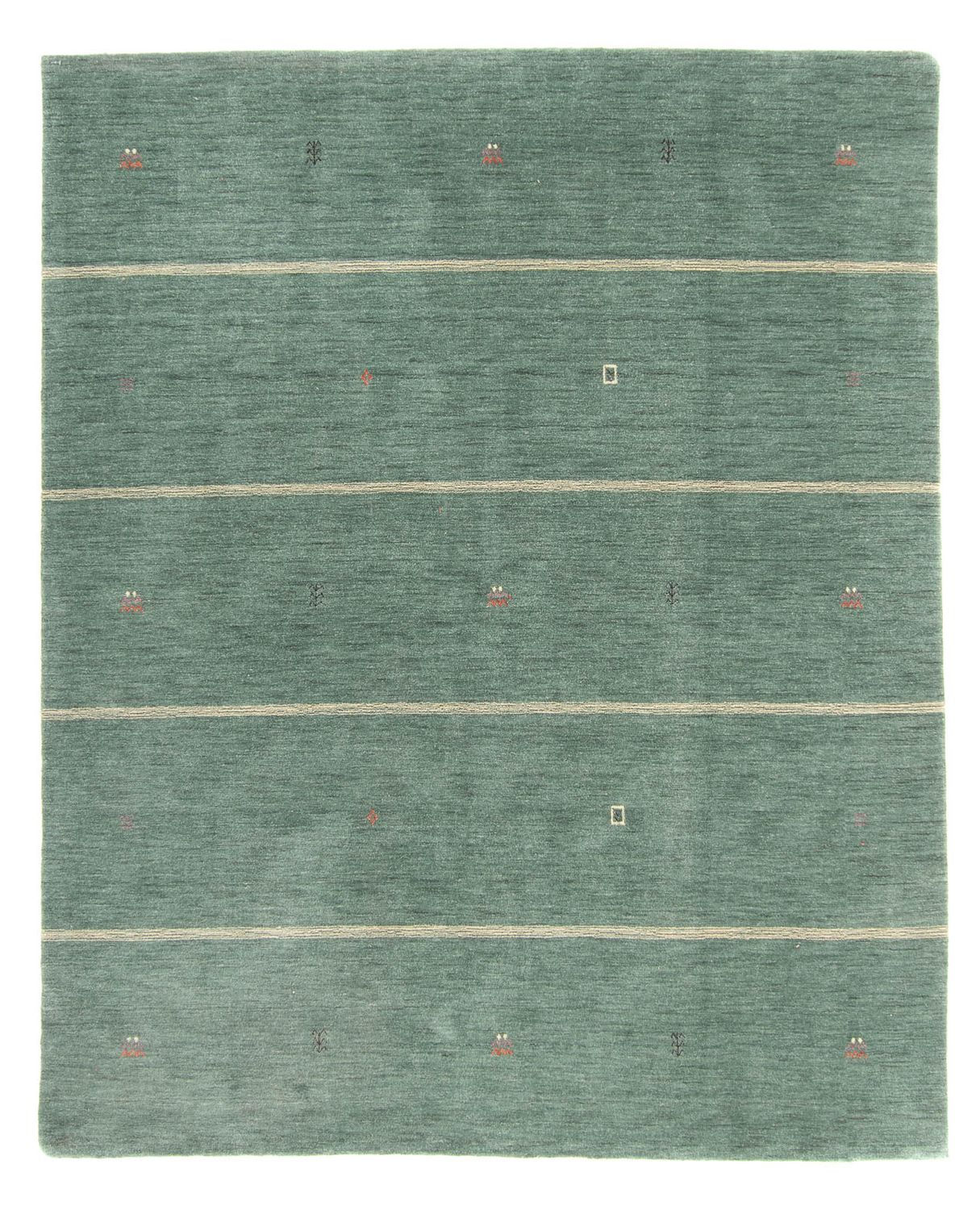 Gabbeh Tæppe - Loribaft Softy - 250 x 200 cm - grøn