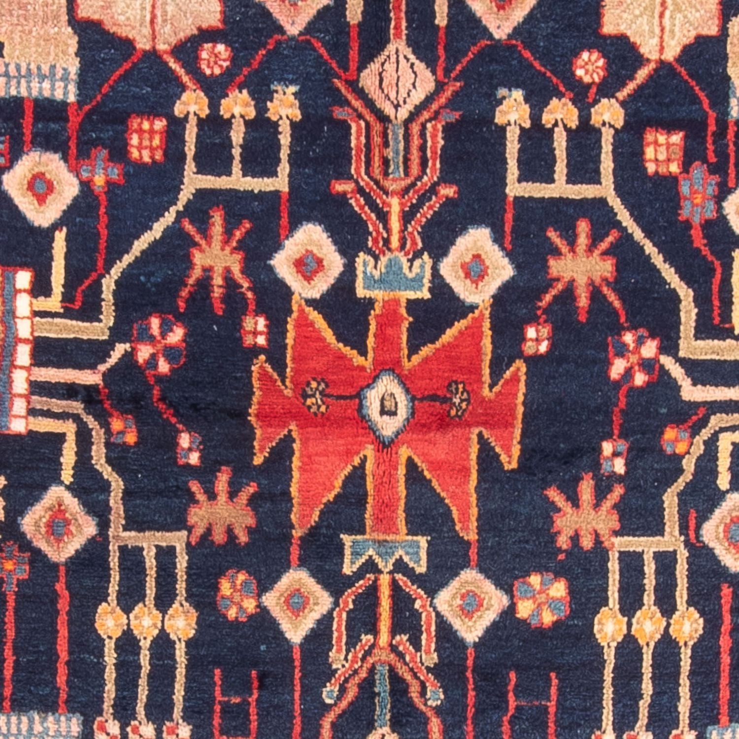 Persisk tæppe - Nomadisk - 274 x 150 cm - mørkeblå