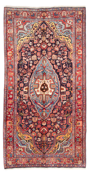 Løber Persisk tæppe - Nomadisk - 278 x 143 cm - mørkeblå