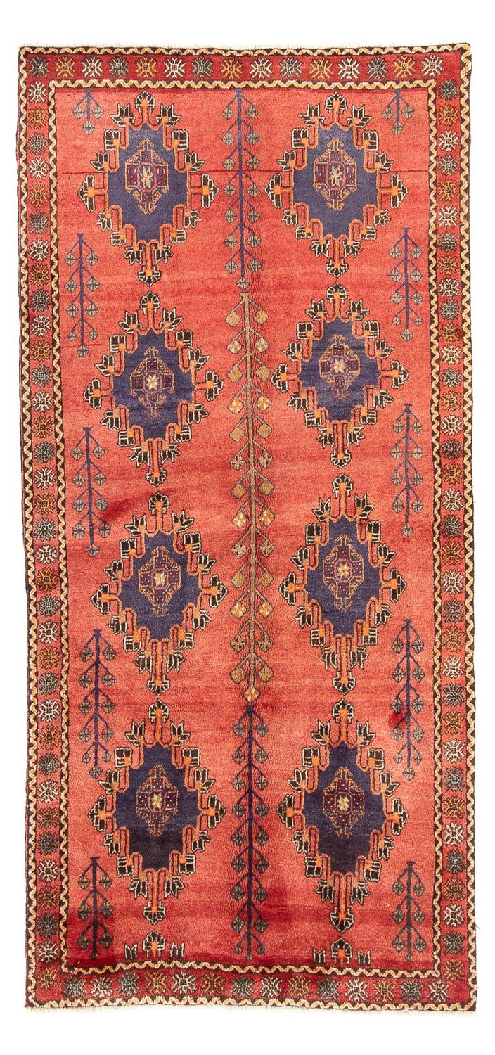 Løber Persisk tæppe - Nomadisk - 258 x 125 cm - orange