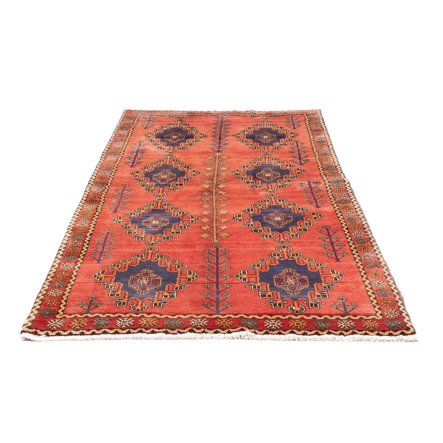 Løber Persisk tæppe - Nomadisk - 258 x 125 cm - orange