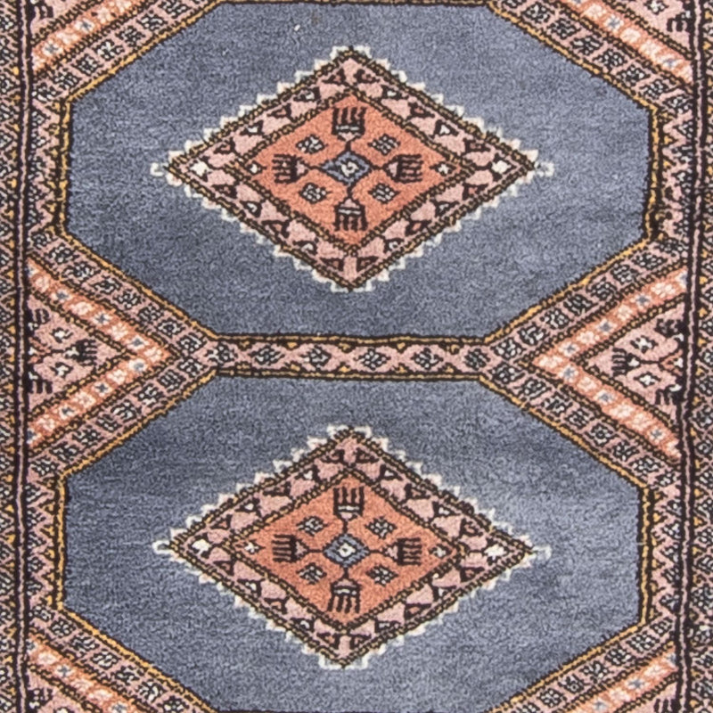 Løber Pakistan Tæppe - 325 x 80 cm - lyseblå
