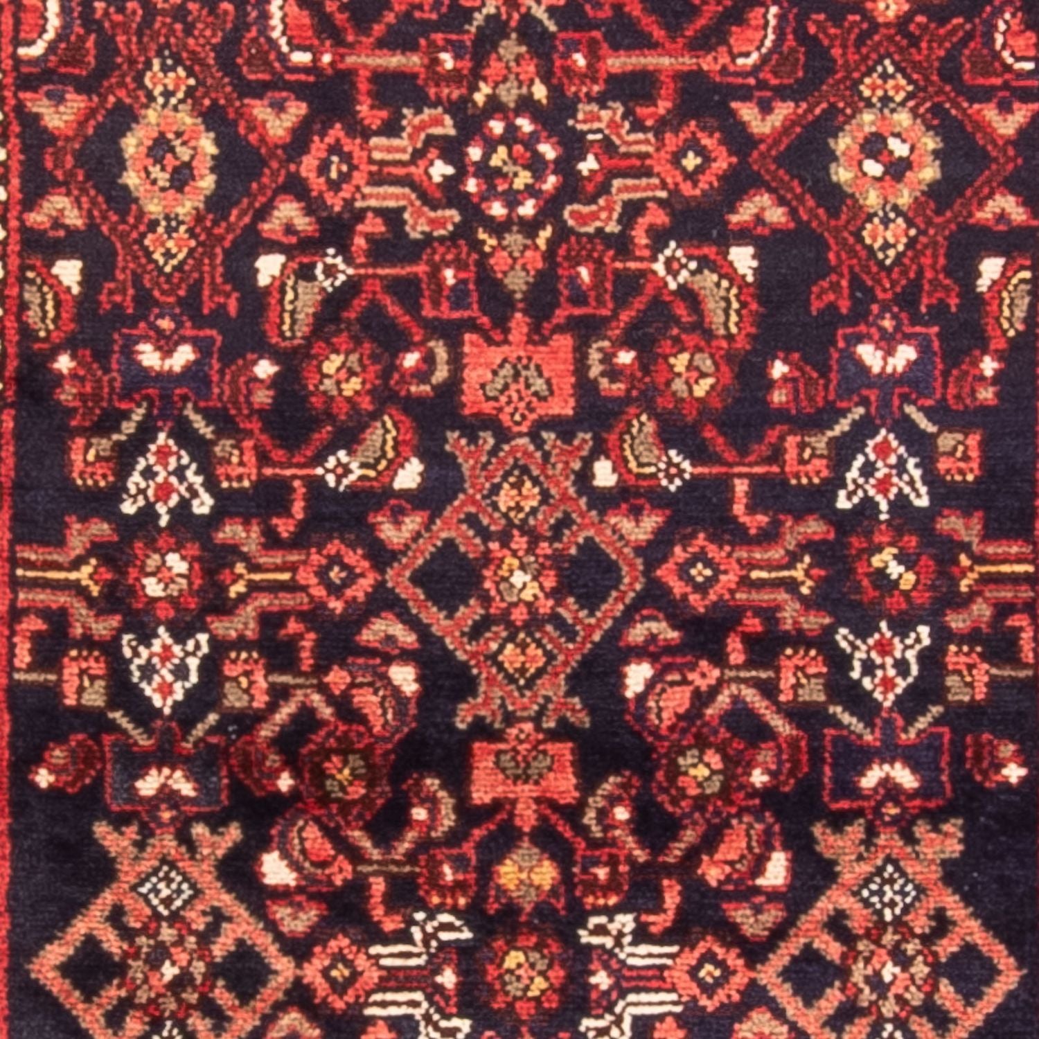 Løber Persisk tæppe - Nomadisk - 412 x 105 cm - mørkeblå