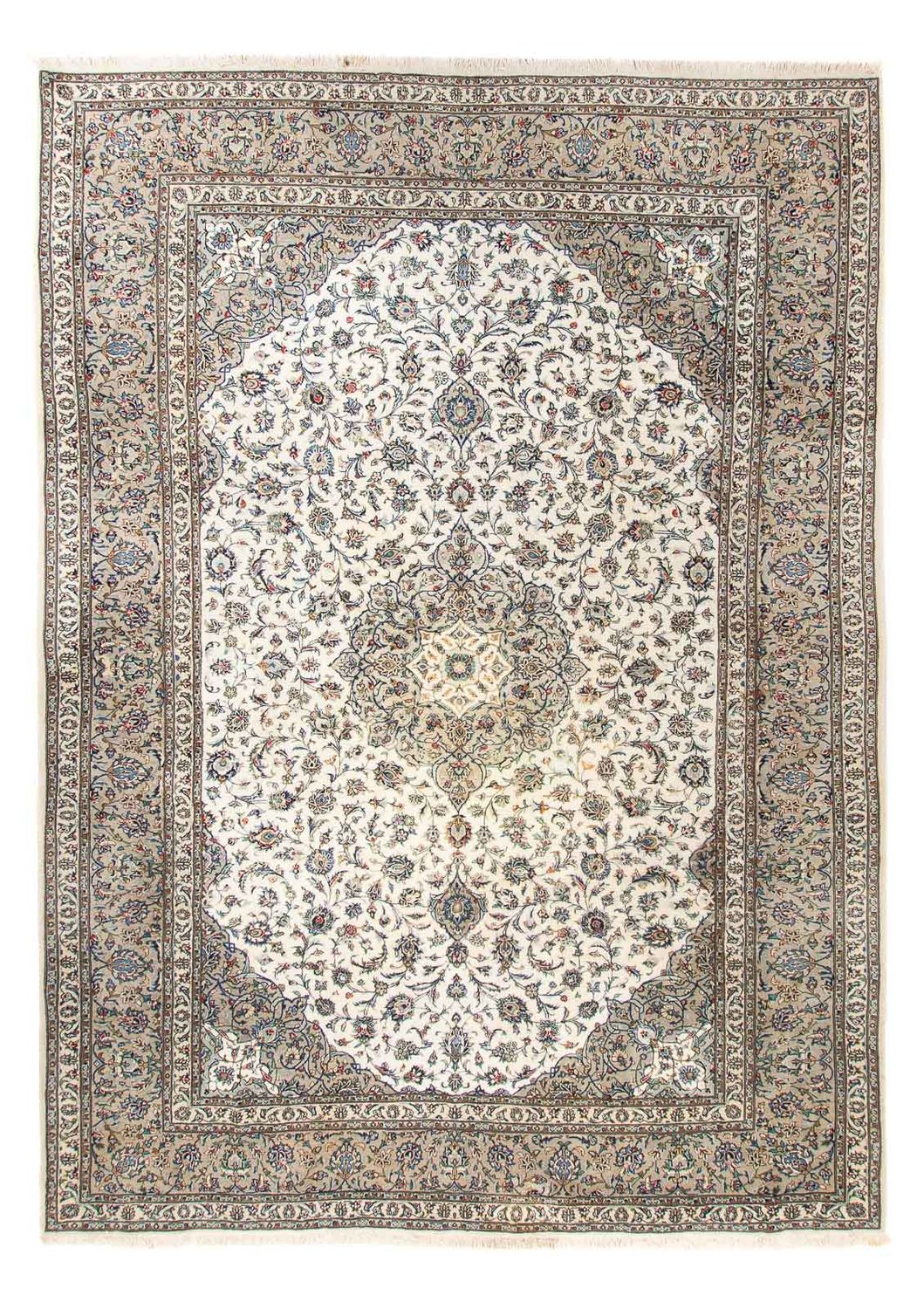Persisk tæppe - Keshan - 356 x 250 cm - beige