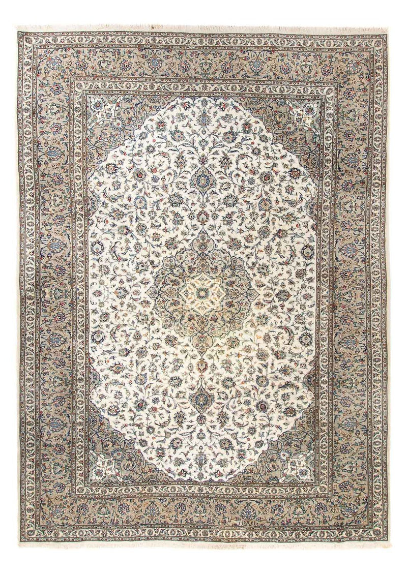 Persisk tæppe - Keshan - 356 x 250 cm - beige