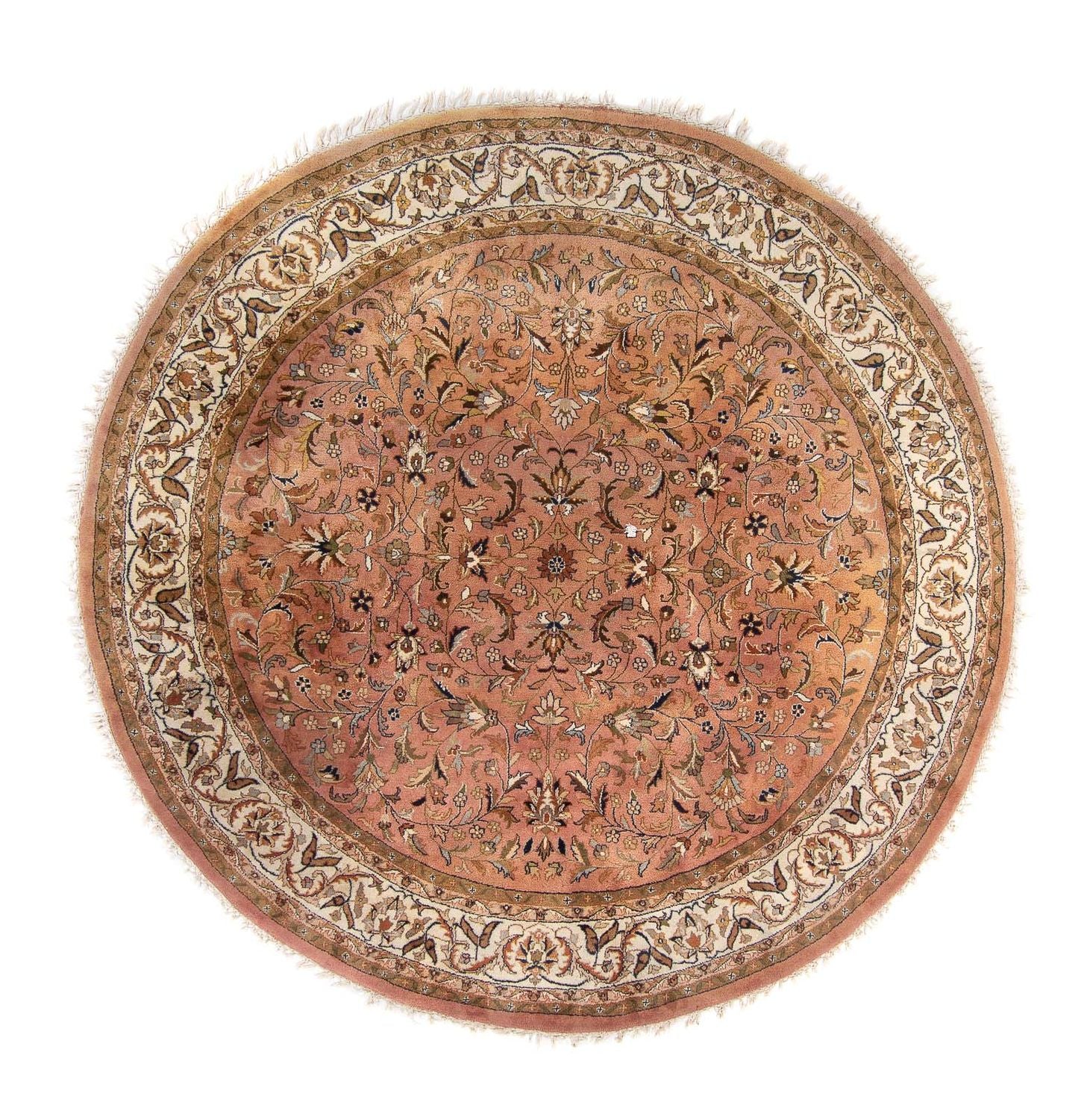 Orientalsk tæppe - Indus rundt  - 245 x 245 cm - laks