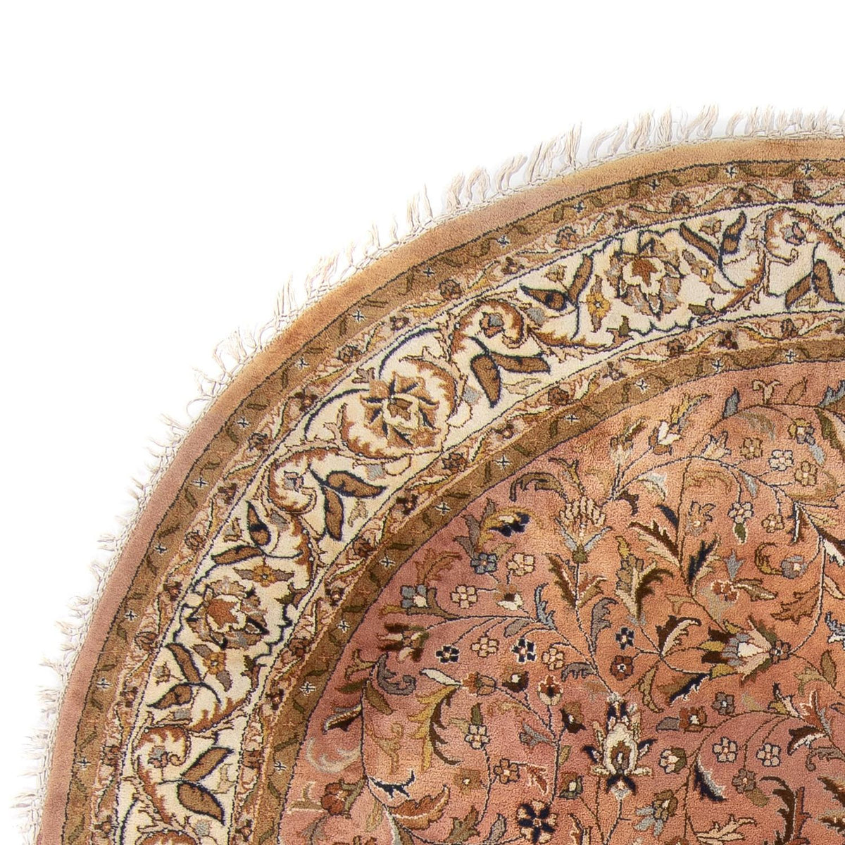 Orientalsk tæppe - Indus rundt  - 245 x 245 cm - laks