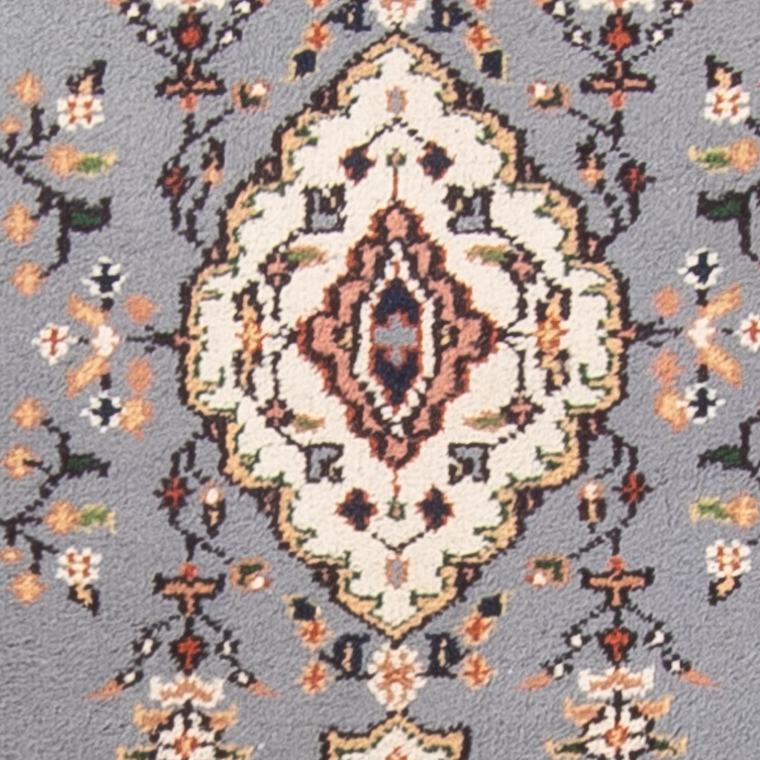 Løber Orientalsk tæppe - Indus - 400 x 80 cm - lyseblå